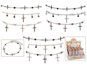 ingrosso braccialetti croci strass