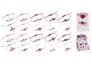 Ingrosso braccialetti bimbi in corda cuore