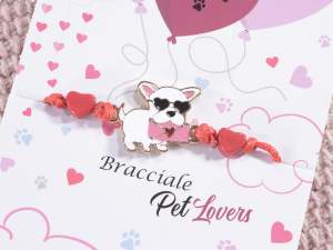 Ingrosso braccialetti bimbi in corda cuore