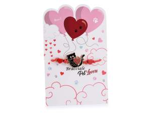 Ingrosso braccialetti bimbi in corda cuore