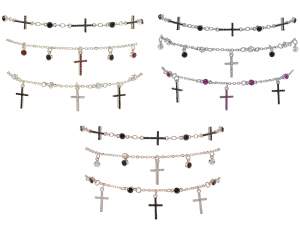 Vente en gros bracelets croix en strass