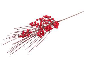 wholesale christmas branches red berries