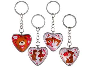 porte-clés ours en peluche en forme de cœur (vente