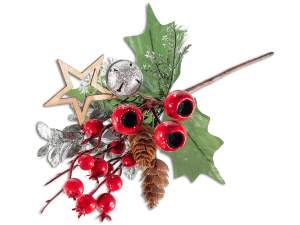 Vente en gros bouquet de Noël cueillir des baies e