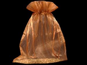 Bronze organza bag