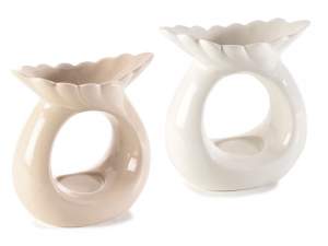 Ingrosso brucia essenze ceramica foglia