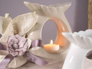 Ingrosso brucia essenze ceramica foglia