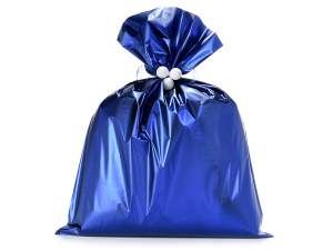 Grossista busta metallizzata blu opaco