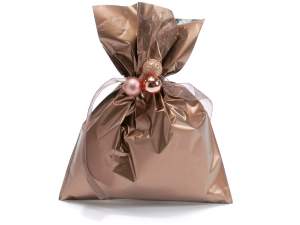 Busta sacchetto regalo bronzo metallizzato