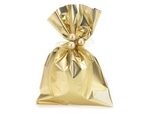 Grossista busta metallizzata oro opaco