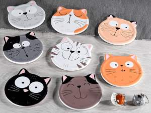 Posavasos cerámica al por mayor forma de gato