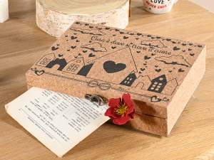 Caja de madera con efecto corcho al por mayor