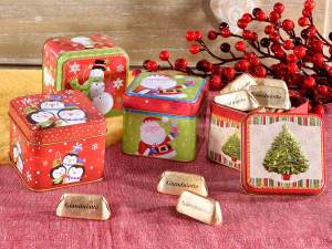 Cajas navideñas de metal al por mayor