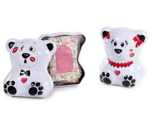 Infusión té de hierbas 40g en caja regalo de osito de metal