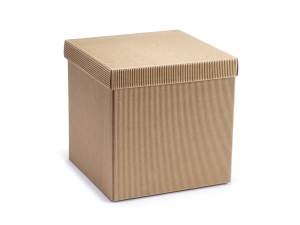 cajas al por mayor en papel rústico/marfil