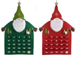 Calendarios de adviento de Papá Noel de tela