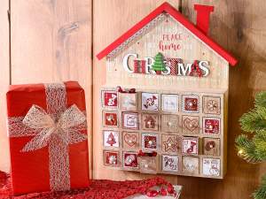 calendrier de l'Avent maison en bois en gros
