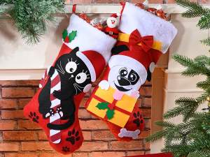 Grossista calze natale decoro cane gatto