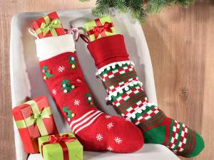 ingrosso calze regali dolci natale in maglia