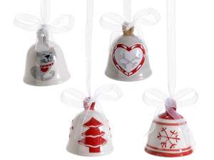 Ingrosso campanelle natale ceramica