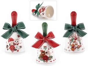 ingrosso campanelle Natale in ceramica