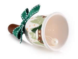 Campanelle di Natale in ceramica all'ingrosso