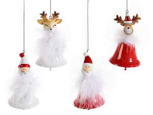 Grossista campanelle natalizie renna babbo natale