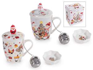cană cadou cu infuzor de Crăciun en-gros