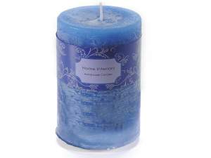 Ingrosso candele cilindriche blu cadetto