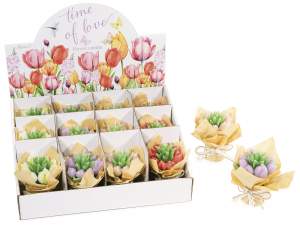 ingrosso candela profumata tulipani bouquet