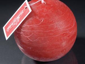 Candela sfera rosso rubino