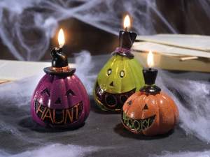 ingrosso zucche a candela di halloween