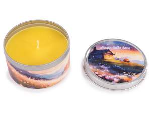 ingrosso citronella candela in barattolo metallo