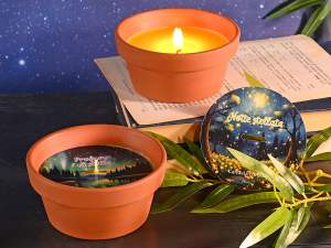 ingrosso vasetto citronella candela terracotta
