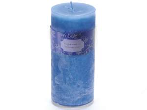 Ingrosso candele grandi cilindriche blu cadetto