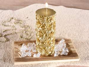 ingrosso candela fiori oro natale