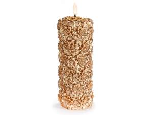 Ingrosso candela dorata led