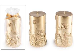 grossista candele oro natale paesaggio