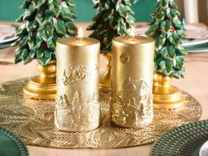 grossista candele oro natale paesaggio