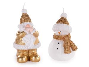 grossista candele babbo natale pupazzo neve