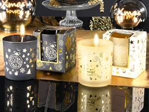 Candele di Natale profumate vasetto ingrosso