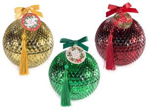 ingrosso pallina natale candela vetro