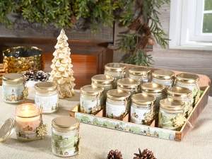 grossista candela natale in espositore
