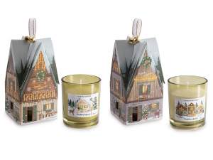 ingrosso candele regalo natale casetta