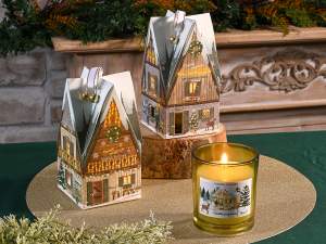 ingrosso candele regalo natale casetta