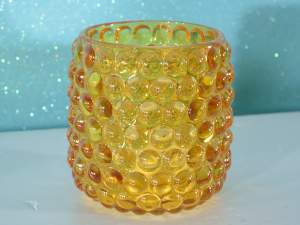 wholesale glass candle holder colored glass