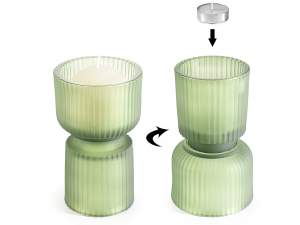 wholesale glass vase cup candle holder