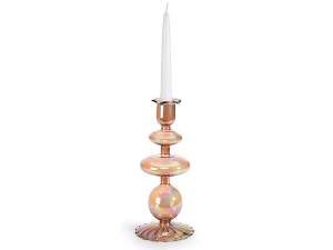 wholesale colored glass candle holder