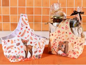 wholesale bag basket autumn squirrel fawn