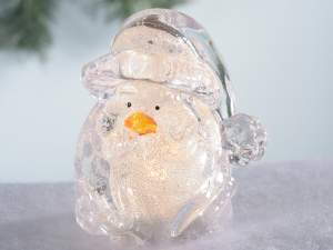 Personajes navideños efecto hielo luces mayorista